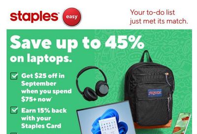 Staples Flyer August 22 to 28