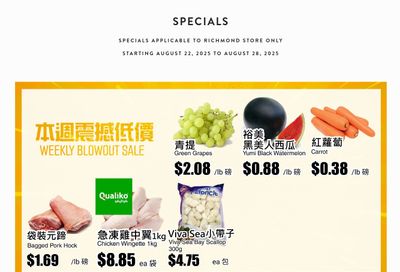 Rice World Supermarket Flyer August 22 to 28