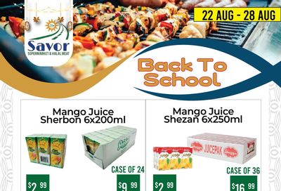 Savor Supermarket Flyer August 22 to 28