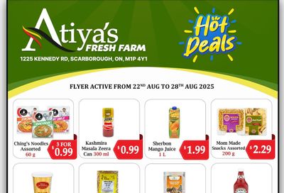 Atiya's Fresh Farm Flyer August 22 to 28