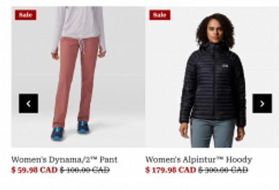 Mountain Hardwear Canada: Summer Sale up to 40% off + Outlet