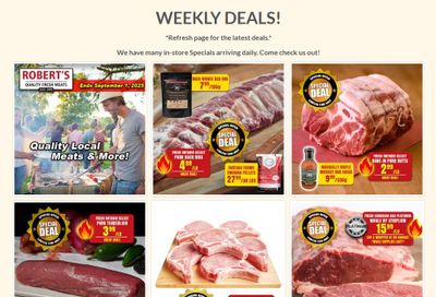 Robert's Fresh and Boxed Meats Flyer August 25 to September 1