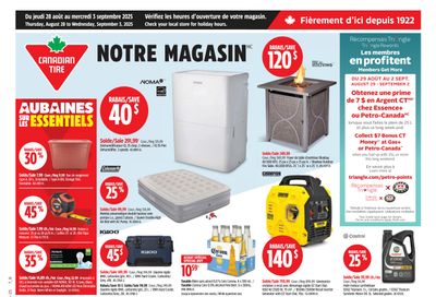 Canadian Tire (QC) Flyer August 28 to September 3