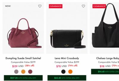 Kate Spade & Kate Spade Outlet Canada: Long Weekend Sale up to 70% off + Extra 20% off Select Styles