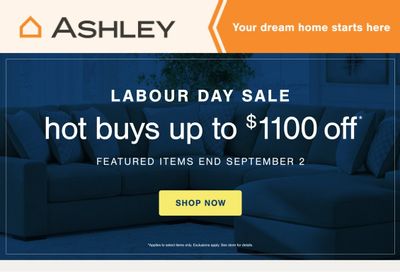 Ashley HomeStore Flyer August 27 to September 2