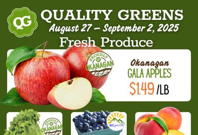 Quality Greens Flyer August 27 to September 2