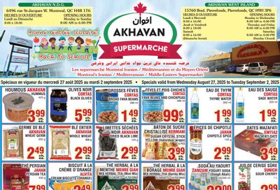 Akhavan Supermarche Flyer August 27 to September 2