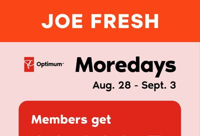Joe Fresh Flyer August 28 to September 3