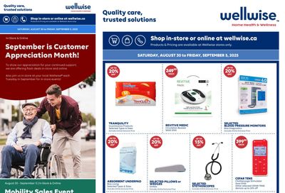 Wellwise By Shoppers Flyer August 30 to September 5