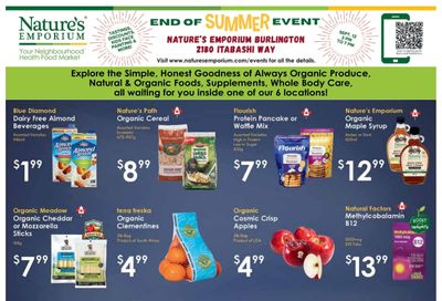Nature's Emporium Bi-Weekly Flyer August 28 to September 10