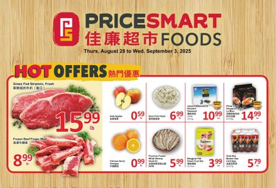 PriceSmart Foods Flyer August 28 to September 3