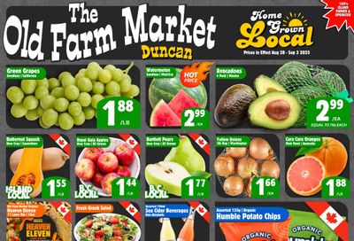 The Old Farm Market (Duncan) Flyer August 28 to September 3