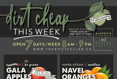 The Root Cellar Flyer August 28 to September 3