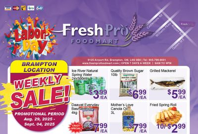 FreshPro Foodmart (Brampton) Flyer August 29 to September 4