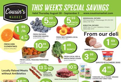 Cousin's Market Flyer August 28 to September 2