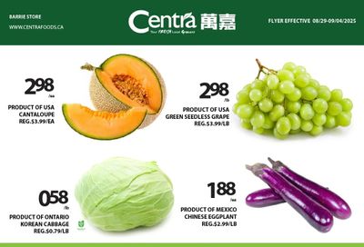 Centra Foods (Barrie) Flyer August 29 to September 4