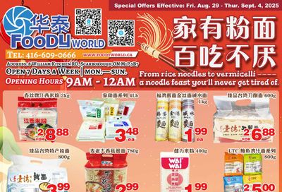 Foody World (Scarborough) Flyer August 29 to September 4