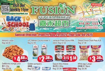 Fusion Supermarket (Scarborough) Flyer August 29 to September 4