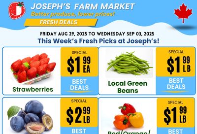 Joseph's Farm Market Flyer August 29 to September 3