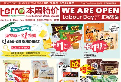 Terra Foodmart Flyer August 29 to September 4
