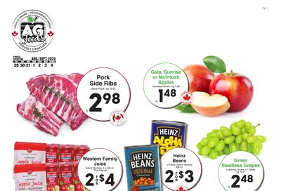 AG Foods Flyer August 29 to September 4