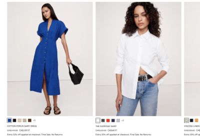 Banana Republic Canada Summer Event: up to 50% off Sale + Extra 20% off
