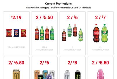 Hasty Market in-store Deals September 1 to 30