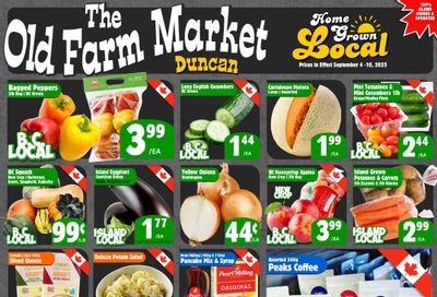 The Old Farm Market (Duncan) Flyer September 4 to 10