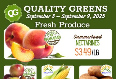 Quality Greens Flyer September 3 to 9