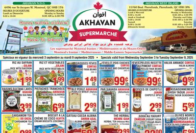 Akhavan Supermarche Flyer September 3 to 9