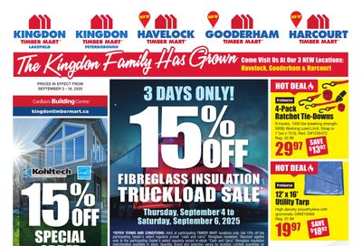 Timber Mart Flyer September 3 to 15
