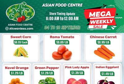 Asian Food Centre (Wanless Dr.) Flyer September 4 to 10