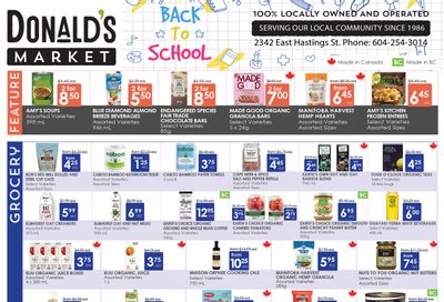 Donald's Market Flyer September 4 to 17