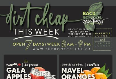 The Root Cellar Flyer September 4 to 10