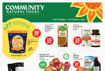 Community Natural Foods Flyer September 4 to 10