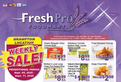 FreshPro Foodmart (Brampton) Flyer September 5 to 11