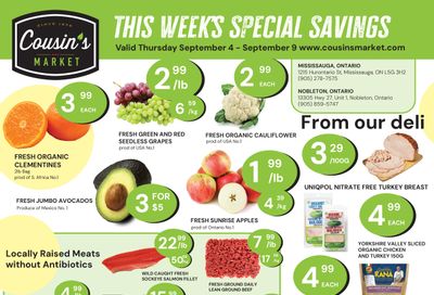 Cousin's Market Flyer September 4 to 9