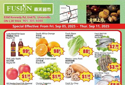 Fusion Supermarket (Unionville)  Flyer September 5 to 11