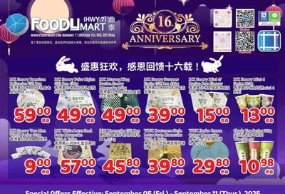 FoodyMart (HWY7) Flyer September 5 to 11