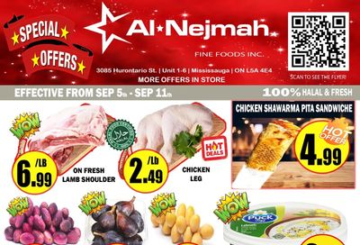 Alnejmah Fine Foods Inc. Flyer September 5 to 11