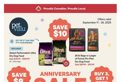 Pet Valu Flyer September 11 to 24
