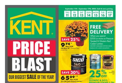 Kent Building Supplies Flyer September 11 to 17