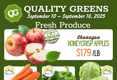 Quality Greens Flyer September 10 to 16