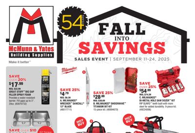 McMunn & Yates Building Supplies Flyer September 11 to 24