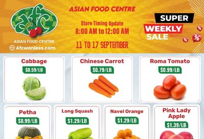 Asian Food Centre (Wanless Dr.) Flyer September 11 to 17