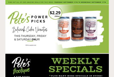 Pete's Fine Foods Flyer September 11 to 17