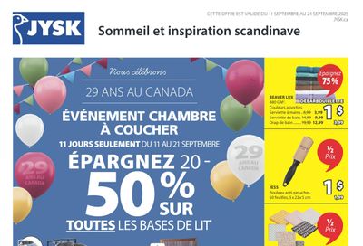 JYSK (QC) Flyer September 11 to 24
