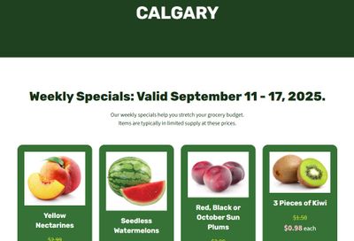 H&W Produce Flyer September 11 to 17