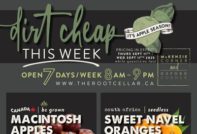 The Root Cellar Flyer September 11 to 17