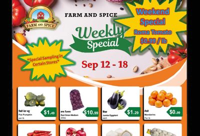 Farm And Spice Grocers Flyer September 12 to 18
